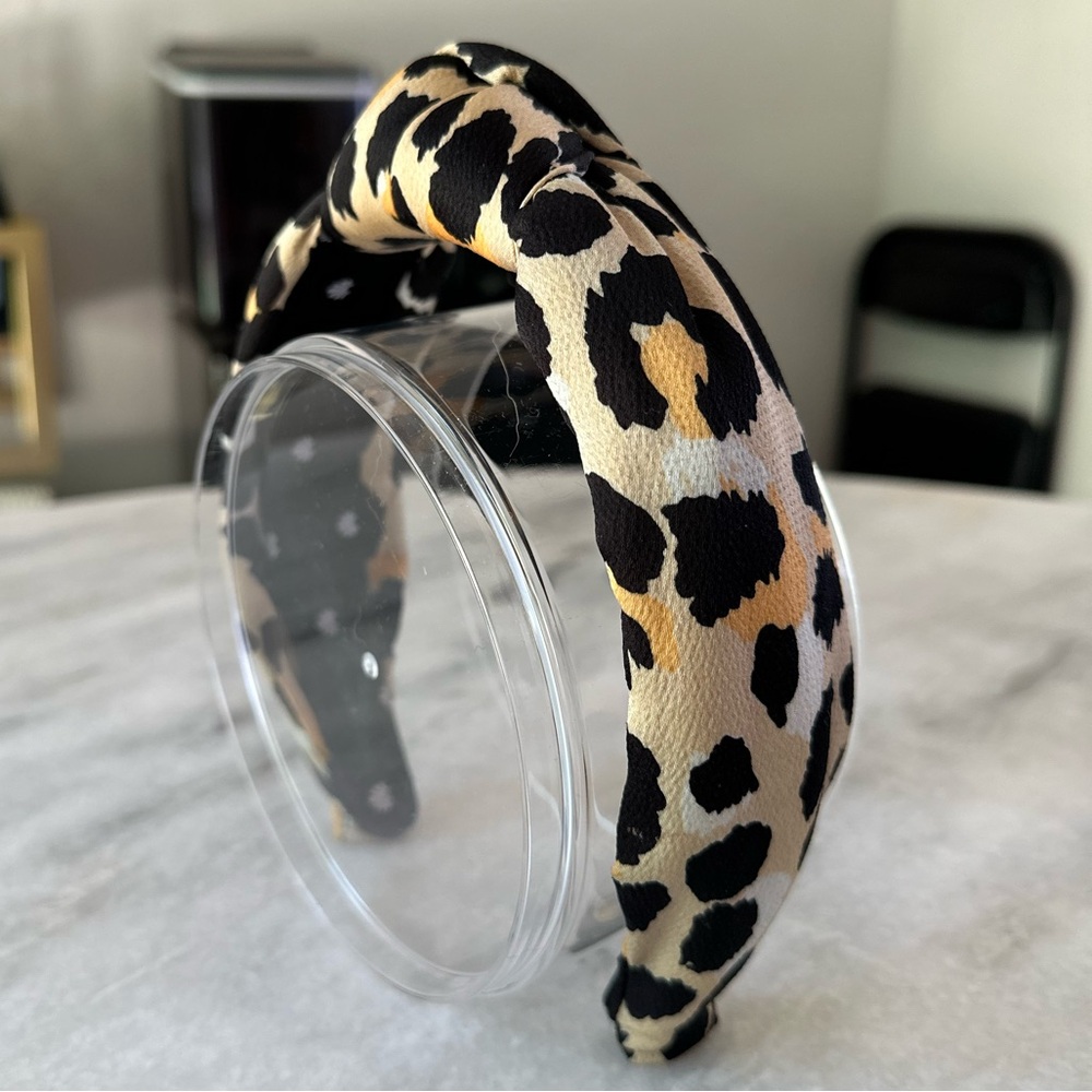 Silk Leopard Print Headband